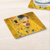 Gustav Klimt The Kiss Kartonnen Onderzetters (Schuin)