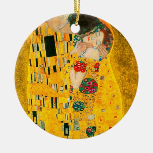 Gustav Klimt The Kiss Keramisch Ornament (Voorkant)