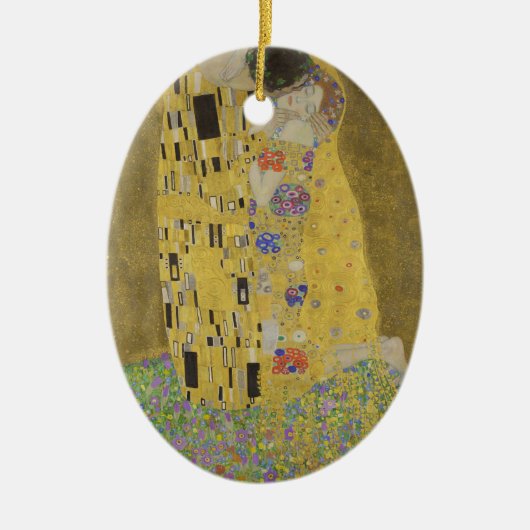 Gustav Klimt "The Kiss" Keramisch Ornament (Voorkant)