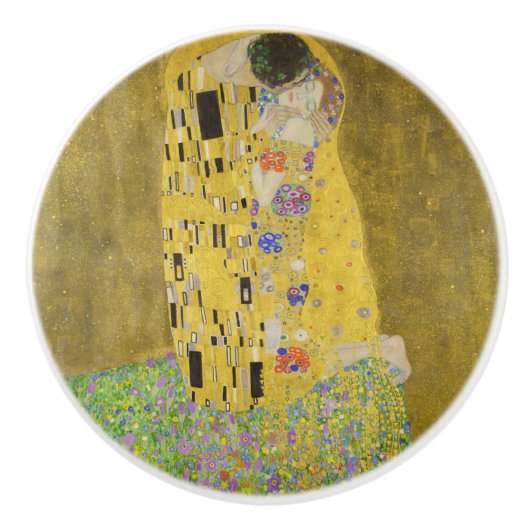 Gustav Klimt - The Kiss Keramische Knop (Voorkant)
