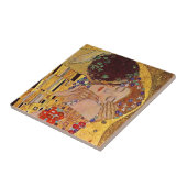 Gustav Klimt The Kiss  keramische Tegel Tegeltje (Zijkant)