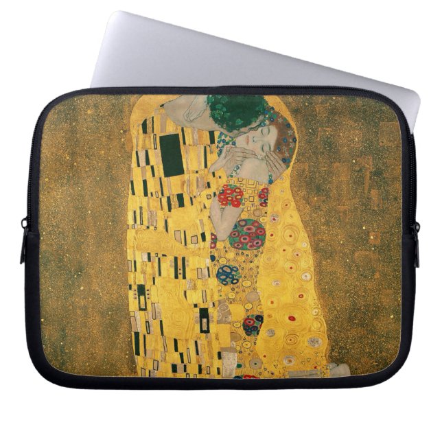 Gustav Klimt The Kiss (Lovers) GalleryHD  Laptop Sleeve (Voorkant)
