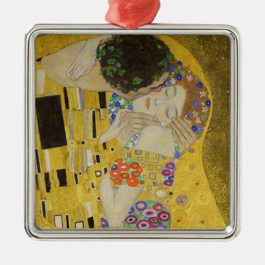 Gustav Klimt - The Kiss Metalen Ornament (Voorkant)