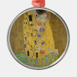 Gustav Klimt "The Kiss" Metalen Ornament