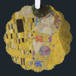 Gustav Klimt - The Kiss Ornament Kaart<br><div class="desc">The Kiss / Der Kuss - Gustav Klimt in 1907-1908</div>