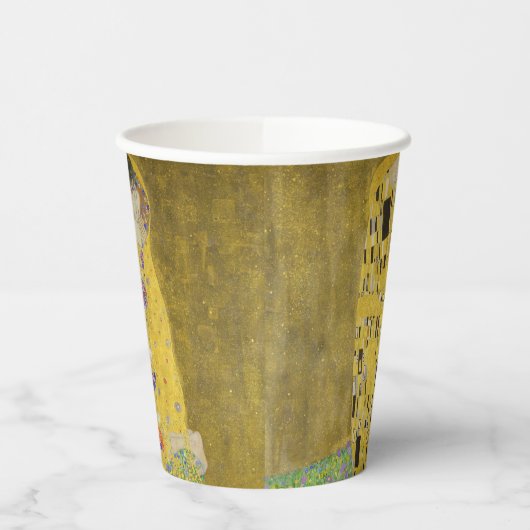 Gustav Klimt - The Kiss Papieren Bekers (Links)