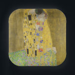Gustav Klimt - The Kiss Papieren Bordje<br><div class="desc">The Kiss / Der Kuss - Gustav Klimt in 1907-1908</div>