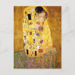 Gustav Klimt The Kiss Postcard Briefkaart<br><div class="desc">Gustav Klimt The Kiss postcard. Artwork oil paint on canvas from 1907-1908. The Kiss is Gustav Klimt's best-known painting,  a beautiful work representing the height of his golden period. A perfect gift for lovers of Austrian symbolism,  Gustav Klimt,  and fine art.</div>