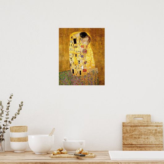 Gustav Klimt "The Kiss" Poster (Keuken)