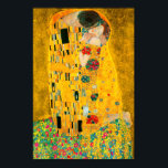 Gustav Klimt The Kiss Poster<br><div class="desc">Poster met olieverf van Gustav Klimt met goudblad The Kiss (1908). Een man en een vrouw, met briljante gouden kleuren, omarmen en kussen op een bloesem. Een groot geschenk voor fans van Art Nouveau en Oostenrijkse kunst.</div>