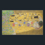 Gustav Klimt "The Kiss" Rechthoekige Sticker<br><div class="desc">Gustav Klimt's meesterwerk: "De kus". "De Kus", gemaakt door de Oostenrijkse schilder Gustav Klimt. Het wordt beschouwd als zijn beroemdste werk. Hij schilderde het tussen de jaren 1907 en 1908, het hoogtepunt van zijn "Golden Period", toen hij een aantal werken schilderde met gouden bladeren. Oostenrijk beschouwt "De Kus" als een...</div>
