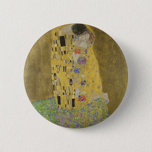 Gustav Klimt "The Kiss" Ronde Button 5,7 Cm (Voorkant)