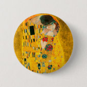 Gustav Klimt The Kiss Ronde Button 5,7 Cm (Voorkant)