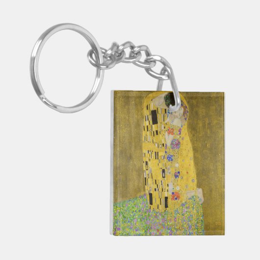 Gustav Klimt - The Kiss Sleutelhanger (Voorkant Links)