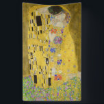 Gustav Klimt - The Kiss Spandoek<br><div class="desc">The Kiss / Der Kuss - Gustav Klimt in 1907-1908</div>