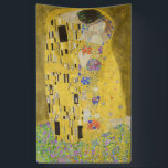 Gustav Klimt - The Kiss Spandoek<br><div class="desc">The Kiss / Der Kuss - Gustav Klimt in 1907-1908</div>