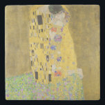 Gustav Klimt - The Kiss Stenen Onderzetter<br><div class="desc">The Kiss / Der Kuss - Gustav Klimt in 1907-1908</div>