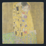 Gustav Klimt - The Kiss Stenen Onderzetter<br><div class="desc">The Kiss / Der Kuss - Gustav Klimt in 1907-1908</div>