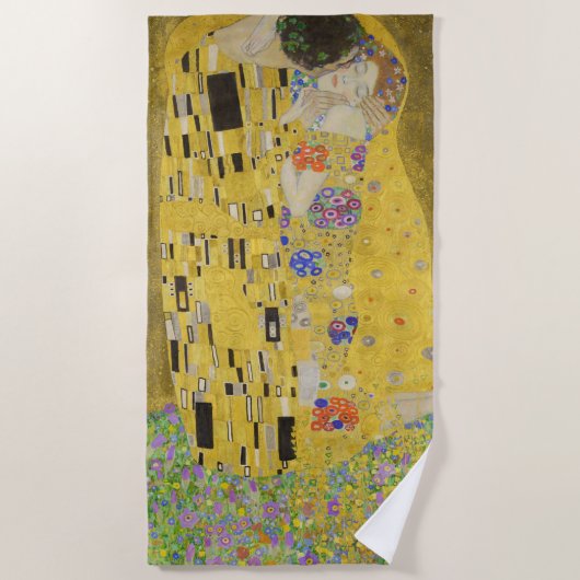 Gustav Klimt - The Kiss Strandlaken (Voorkant)