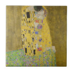 Gustav Klimt - The Kiss Tegeltje<br><div class="desc">The Kiss / Der Kuss - Gustav Klimt in 1907-1908</div>