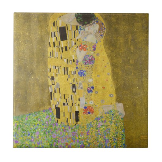 Gustav Klimt - The Kiss Tegeltje (Voorkant)