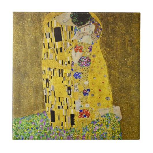 Gustav Klimt - The Kiss Tegeltje (Voorkant)
