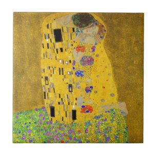 Gustav Klimt The Kiss Tegeltje