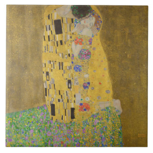 Gustav Klimt The Kiss Tegeltje