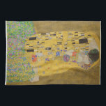 Gustav Klimt "The Kiss" Theedoek<br><div class="desc">Gustav Klimt's meesterwerk: "De kus". "De Kus", gemaakt door de Oostenrijkse schilder Gustav Klimt. Het wordt beschouwd als zijn beroemdste werk. Hij schilderde het tussen de jaren 1907 en 1908, het hoogtepunt van zijn "Golden Period", toen hij een aantal werken schilderde met gouden bladeren. Oostenrijk beschouwt "De Kus" als een...</div>
