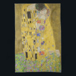 Gustav Klimt - The Kiss Theedoek<br><div class="desc">The Kiss / Der Kuss - Gustav Klimt in 1907-1908</div>