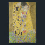 Gustav Klimt - The Kiss Theedoek<br><div class="desc">The Kiss / Der Kuss - Gustav Klimt in 1907-1908</div>