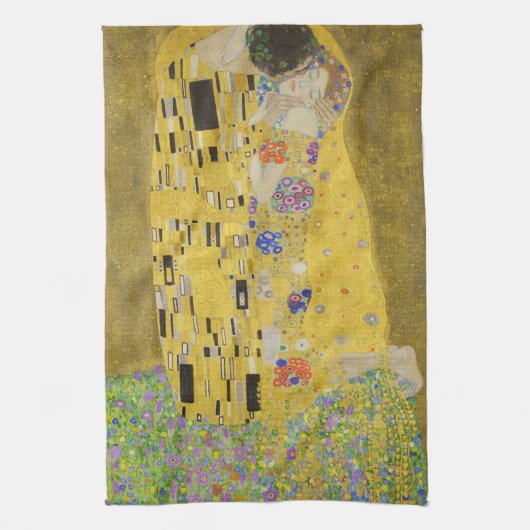 Gustav Klimt - The Kiss Theedoek (Verticaal)
