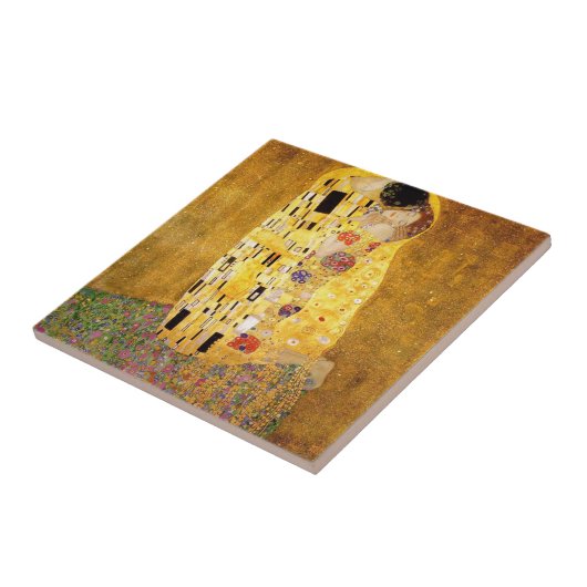 Gustav Klimt The Kiss Tile Tegeltje (Zijkant)