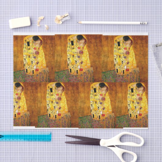 Gustav Klimt, The Kiss, Tissuepapier (Craft)