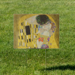 Gustav Klimt - The Kiss Tuinbord<br><div class="desc">The Kiss / Der Kuss - Gustav Klimt in 1907-1908</div>