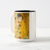 Gustav Klimt The Kiss Tweekleurige Koffiemok (Voorkant links)