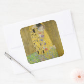 Gustav Klimt - The Kiss Vierkante Sticker (Envelop)