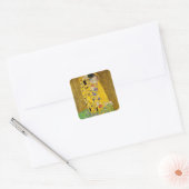 Gustav Klimt - The Kiss Vierkante Sticker (Envelop)