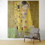 Gustav Klimt - The Kiss Wandkleed<br><div class="desc">The Kiss / Der Kuss - Gustav Klimt in 1907-1908</div>