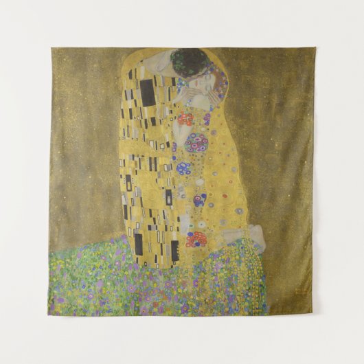Gustav Klimt The Kiss Wandkleed (Voorkant)