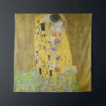 Gustav Klimt - The Kiss Wandkleed<br><div class="desc">The Kiss / Der Kuss - Gustav Klimt in 1907-1908</div>