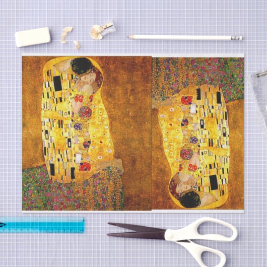 Gustav Klimt, The Kiss, weefselpapier Tissuepapier (Craft)