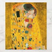 Gustav Klimt The Kiss Wijn Etiket (Enkel label)
