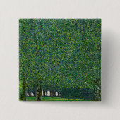 Gustav Klimt - The Park Vierkante Button 5,1 Cm (Voorkant)