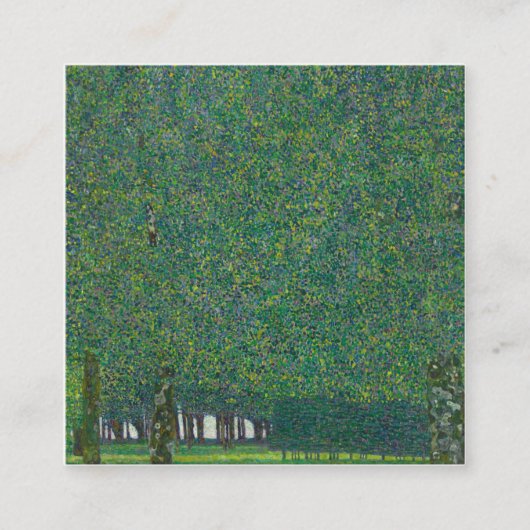Gustav Klimt - The Park Vierkante Visitekaartje (Voorkant)
