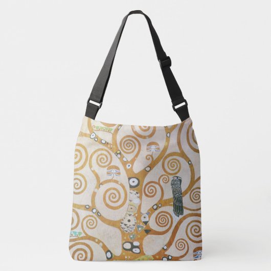 Gustav Klimt The Tree Art , nieuveau Crossbody Tas (Voorkant)