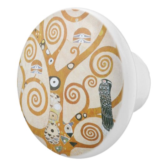 Gustav Klimt The Tree Art , nieuveau Keramische Knop (Rechts)