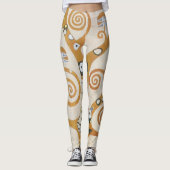 Gustav Klimt The Tree Art , nieuveau Leggings (Voorkant)
