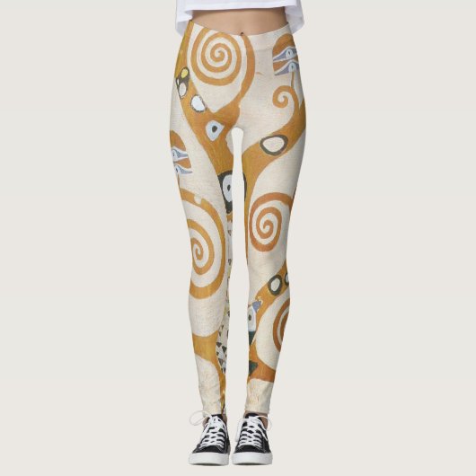 Gustav Klimt The Tree Art , nieuveau Leggings (Voorkant)