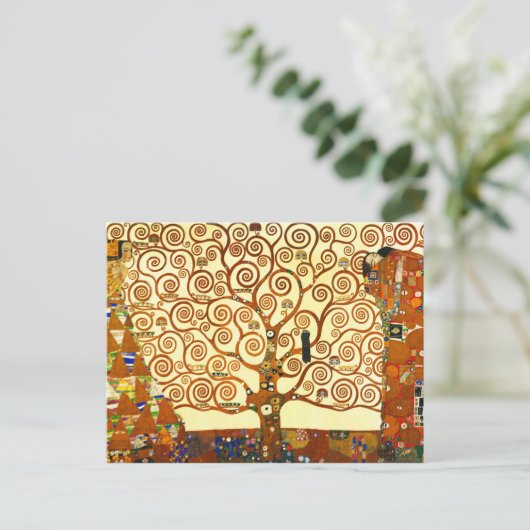 Gustav Klimt The Tree of Life Fine Art Briefkaart (Staand voorkant)